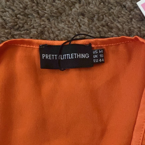 PrettyLittleThing | NWT Orange Silky-Like Dress *Read Description* - Picture 2 of 11